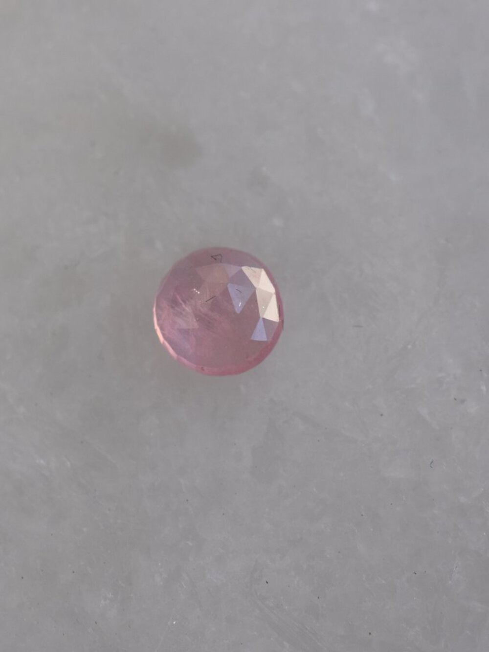 Genuine pale pink sapphire gemstone 1 carat